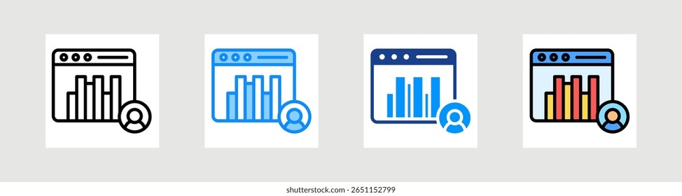 Website Traffic Icon Collection Set Multiple Style