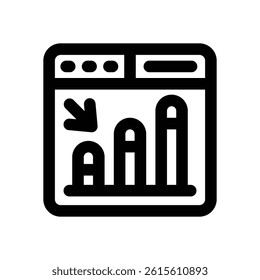 website traffic line icon. Clean and minimalist vector icon for websites, mobile apps, presentations, and logos. Fully scalable and customizable for any project.