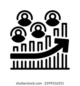 Website Traffic line icon. linear style sign for mobile concept and web design. Outline vector icon. Symbol, logo illustration. Vector graphic