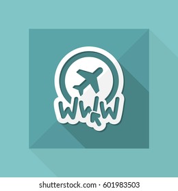 Website travel agency icon