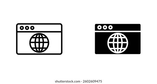 Website UI design flat Icons in line outline and flat solid style on white background