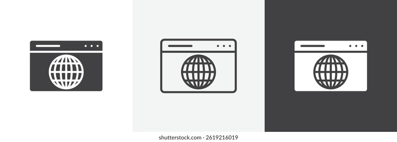 Conjunto de ícones de vetor de design de interface de usuário do site