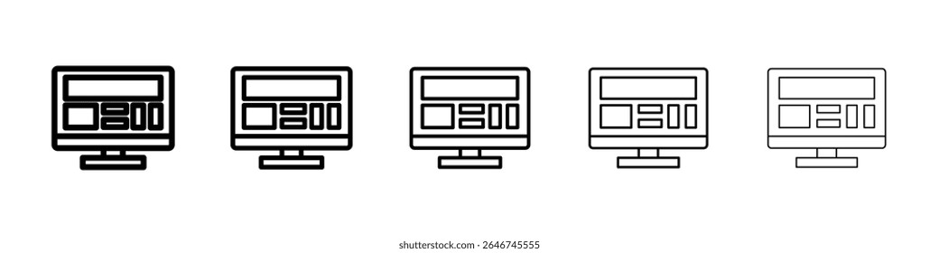 Sítio web IU design icon concept. design gráfico, logotipo, Web, IU.