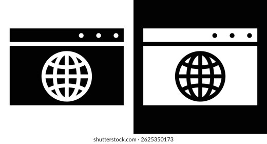 Vetor de linha simples de ícone de design de IU do site. Símbolo, logotipo.