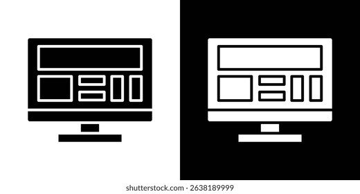 Website UI design icon in solid flat trendy design style.