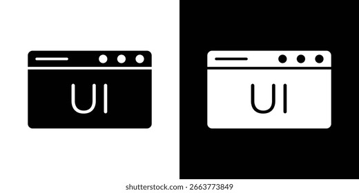 Website UI design icon symbol collection. Flat vector stock illustration.