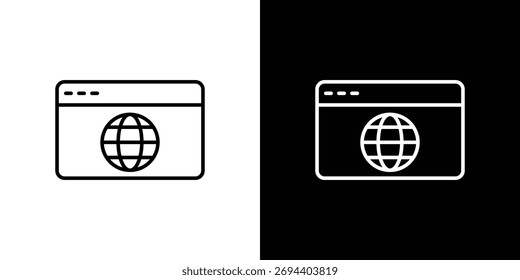 Icono de diseño de interfaz de usuario de Sitio web. Paquete de Vectores lineales delgados