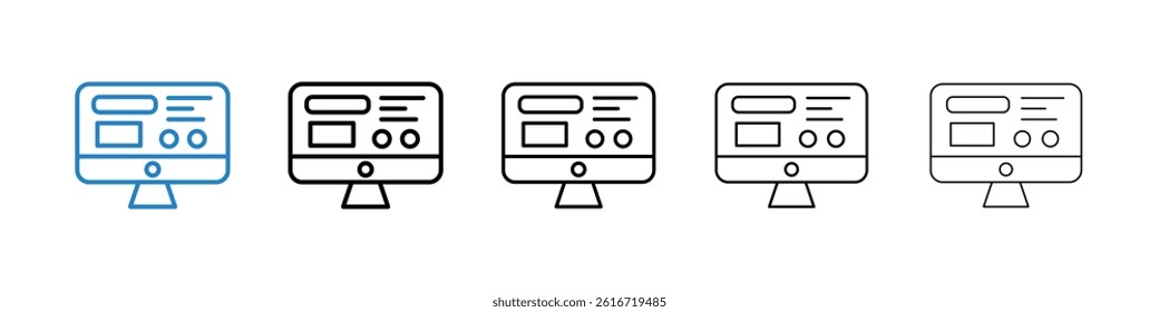 Website UI design icons collection vectors for web ui