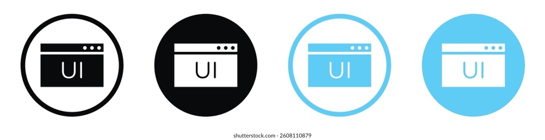 Website UI design icons design. vector icons for ui designs