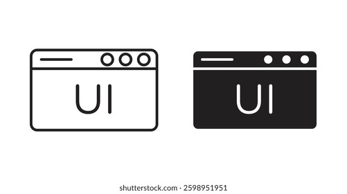 Website UI design vector line icon illustration collection.