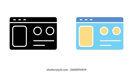 Website UI design web vector icons