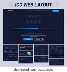 Website UI  For ICO Website Launch With Multiple Pages.