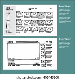 Website UI wire frames