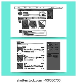 Website UI wire frames