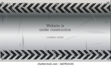 Website is under condtruction text on metal sign