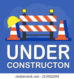 Website under construction background vector illustration. 