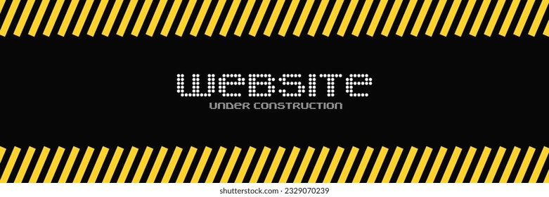 Website under construction banner. Can use for, landing page, template, ui, web, mobile app, poster, banner, flyer, background