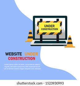 Website Under construction concept. Vector illustration for website.