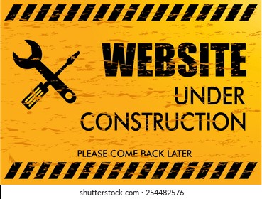 Website Under Construction. easy to remove scratch.