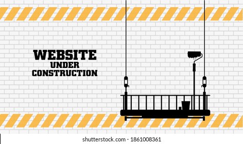 website under construction on warning sign.