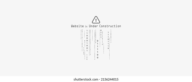 Website under construction on warning sign.