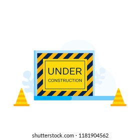 Website Under Construction Page Modern Vector Stock Vector (Royalty ...