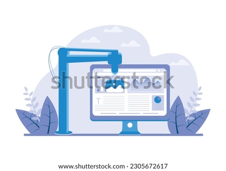 Website under construction page. Web page building process modern vector illustration concept.