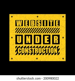 Website under construction text. vector illustration