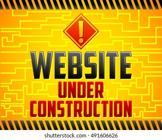 Website under construction vector announcement
