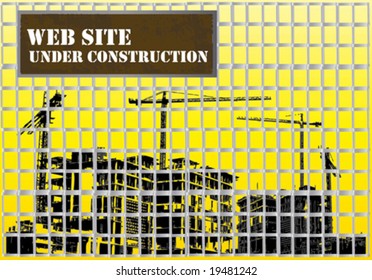 Website Under Construction Vector Background