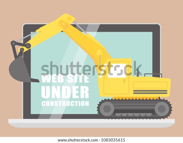 website under\
construction vector\
design.