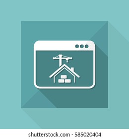 Website under construction - Vector flat icon