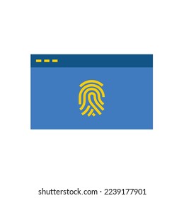 sitio web desbloqueo de la seguridad de iconos vectoriales de huellas digitales