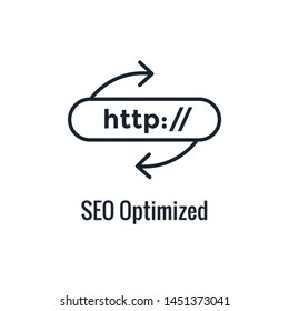Website Update Icon - with arrows thin line outline imagery