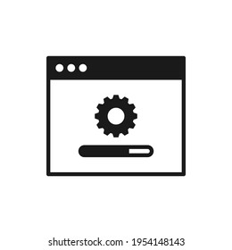 Website update line icon. Web browser symbol concept isolated on white background. Vector illustration