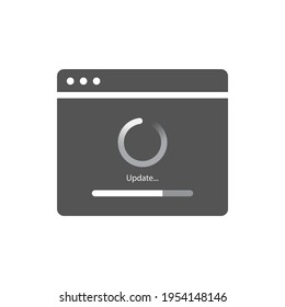 Website update line icon. Web browser symbol concept isolated on white background. Vector illustration
