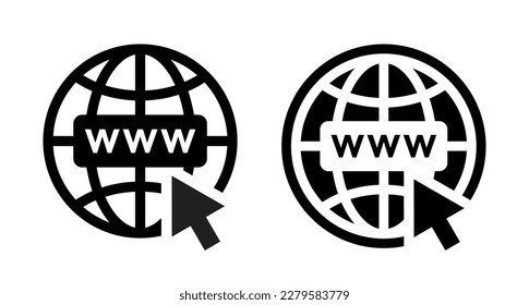 Website URL icon vector. Internet http address concept