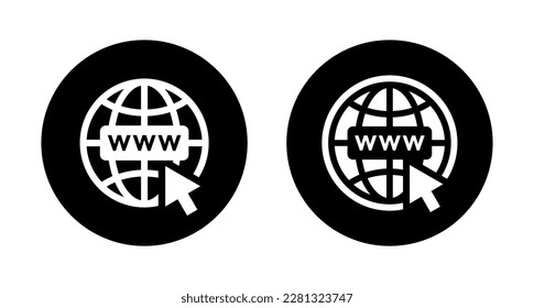 Website URL, internet http address icon vector.