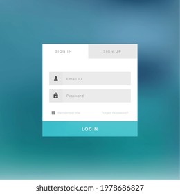 website user login page template