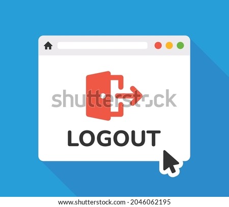 Website user logout icon vector illustration.