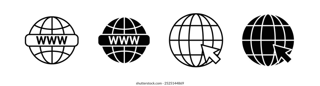 Conjunto de coleções de ícones com tópicos e preenchidos por vetores de sites