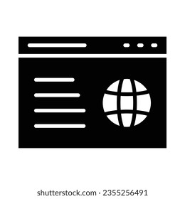 Website Vector Glyph Icon For Personal And Commercial Use.
