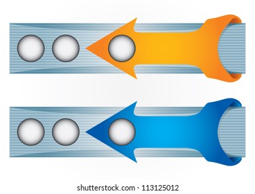 Website vector header or banner design set