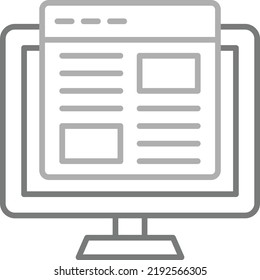 Website vector icon. Can be used for printing, mobile and web applications.