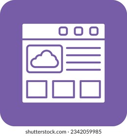 Icono vectorial del sitio web. Se puede usar para imprimir, móviles y aplicaciones web.