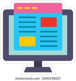 Website vector icon. Can be used for printing, mobile and web applications.