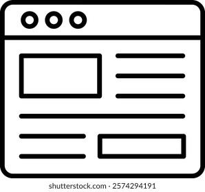 Website vector icon. Can be used for printing, mobile and web applications.