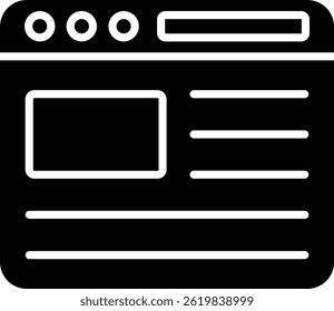 Website vector icon. Can be used for printing, mobile and web applications.