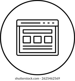 Website vector icon. Can be used for printing, mobile and web applications.