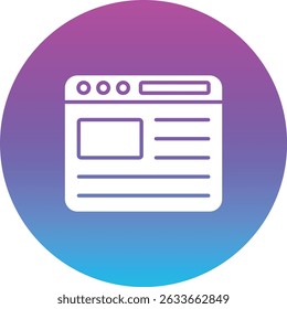 Website vector icon. Can be used for printing, mobile and web applications.